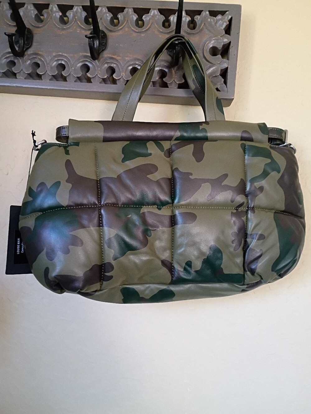 Lumilla By Lulu Camouflage Quilted Tote Bag for Men - Olive Green